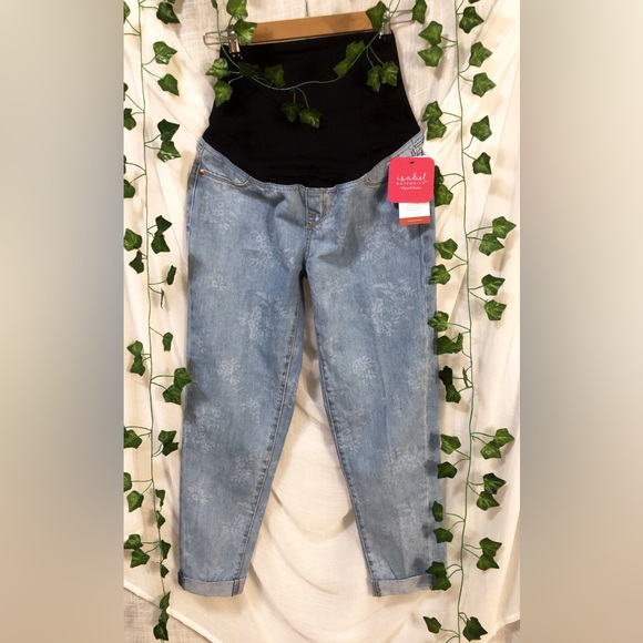 Women's Over Belly Boyfriend Maternity Jeans - Picture 1 of 6